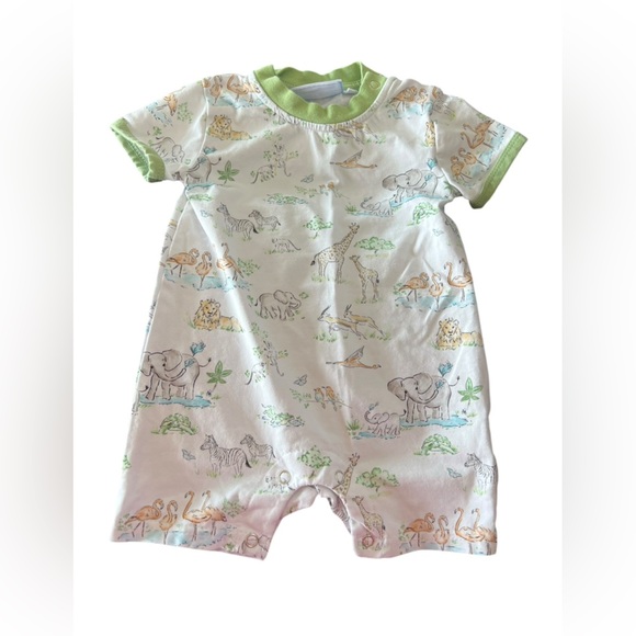 Trotter Street Baby Safari Animal Short Sleeve Romper in size 3 months - Picture 2 of 4